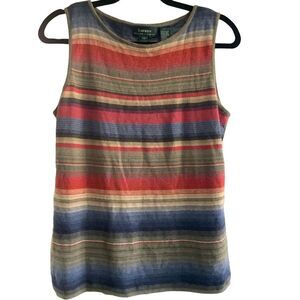 Lauren Ralph‎ Lauren Linen Blend, Sweater Tank Top size Large